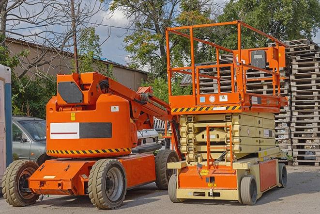 warehouse forklift in action during inventory management in Cowiche